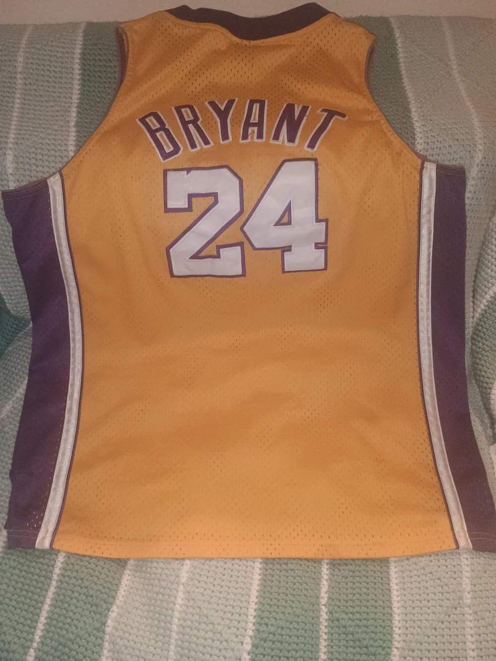 adidas Los Angeles Lakers #24 Gold and Purple Jersey
